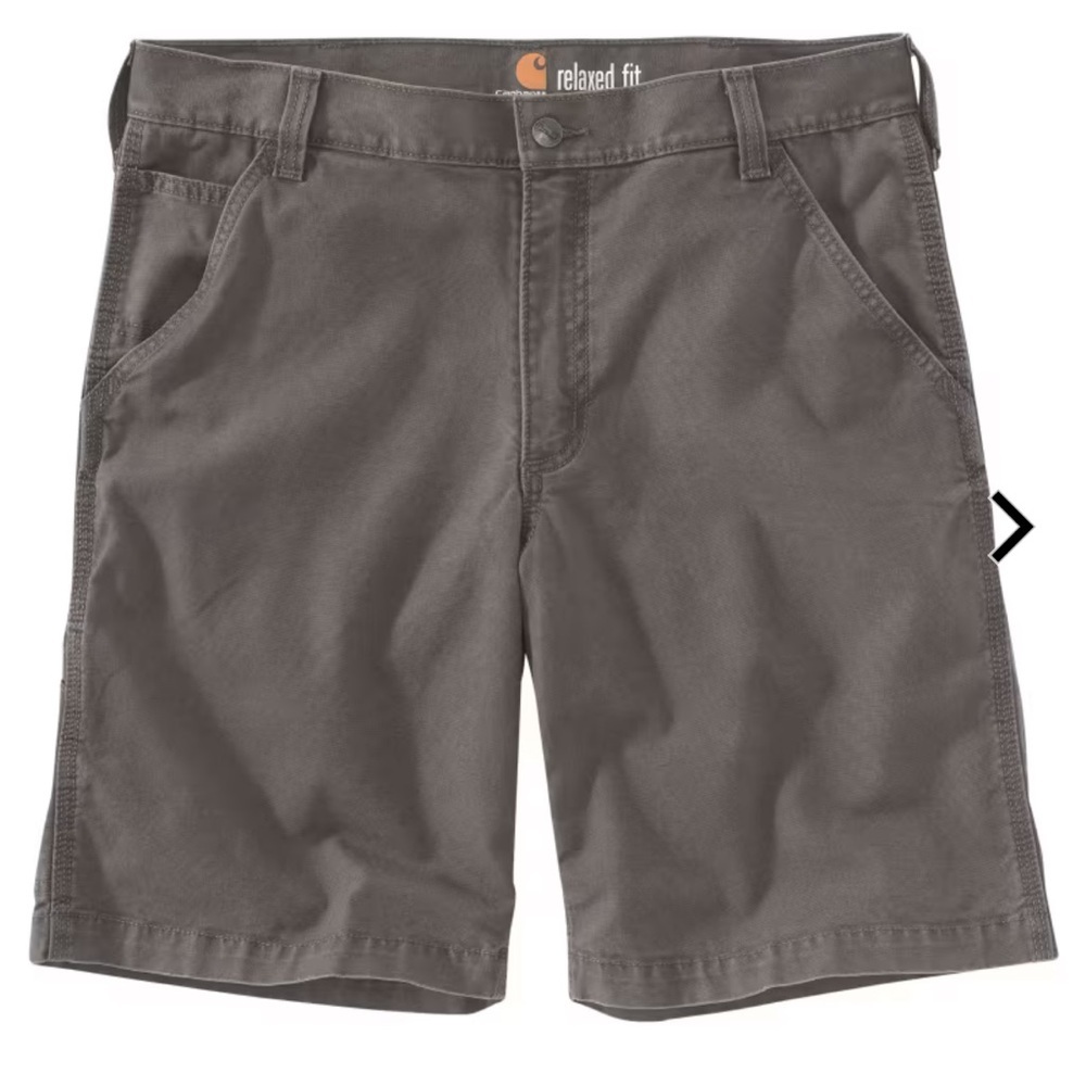 Carhartt Rugged Flex Rigby Dungaree Relaxed Fit Chino Shorts Men Gravel Size 38